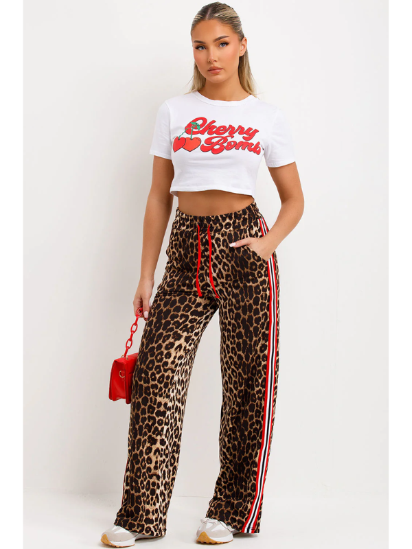 Leopard joggers sale