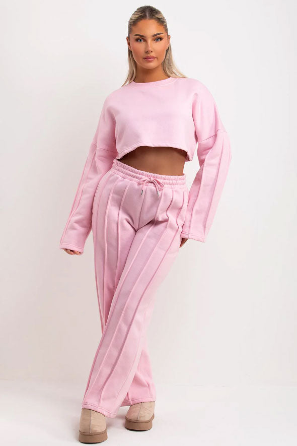 Pink tracksuit for babies best sale