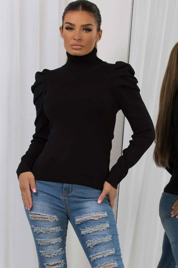 Puff sleeve clearance black jumper