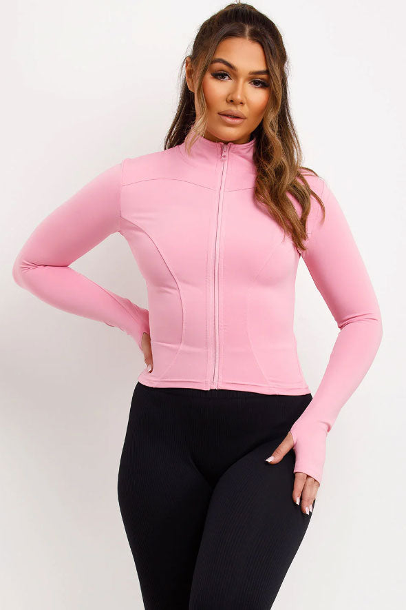 Pink yoga jacket hotsell