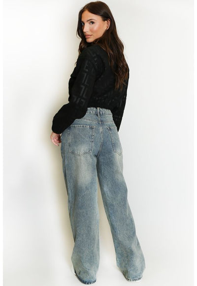 Cropped Print Suedette Bomber Jacket Black