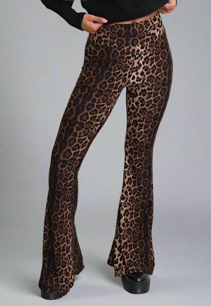 Leopard Print Flared Legging