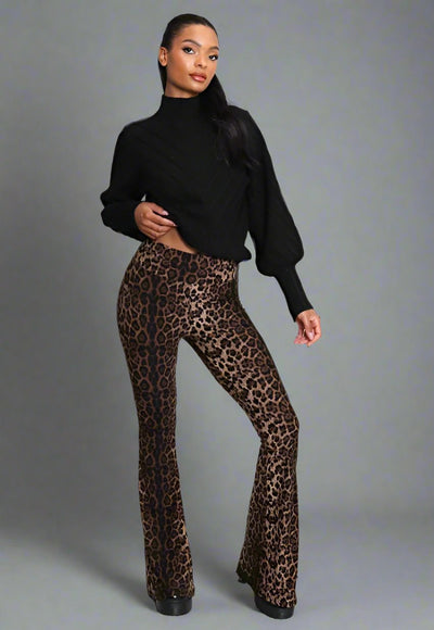 Leopard Print Flared Legging