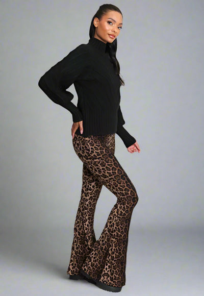 Leopard Print Flared Legging