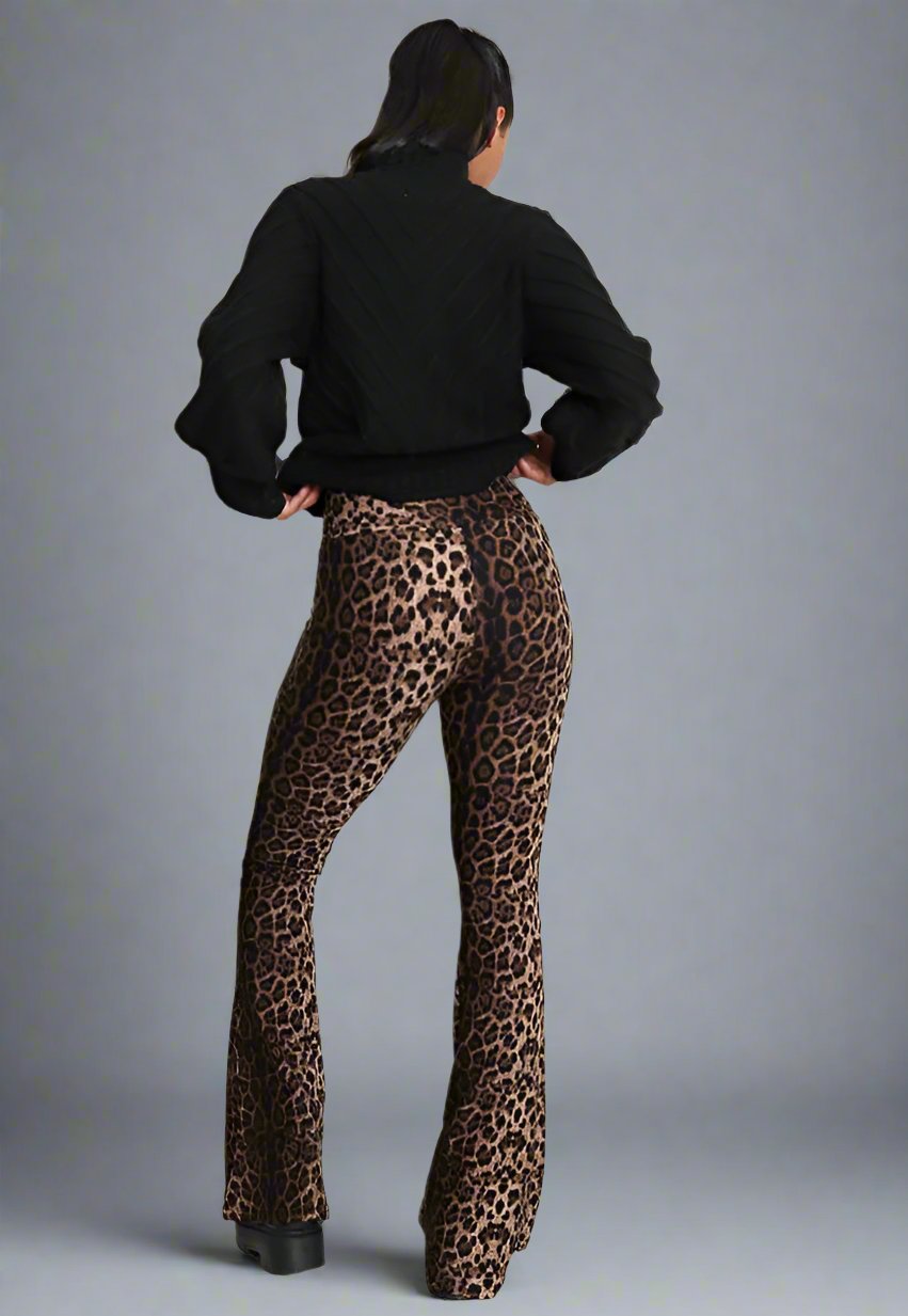 Leopard Print Flared Legging