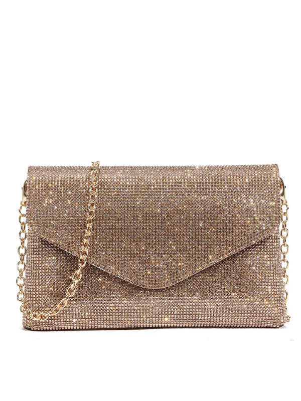 Diamante Evening handbag LD3274 Rose Gold