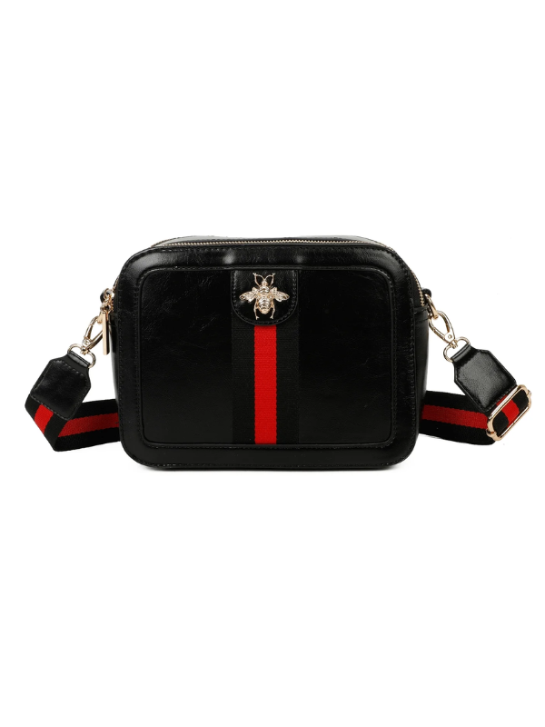 Bee "G " Crossbody Bag Black