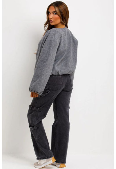Soft Bomber Jacket Brown Grey