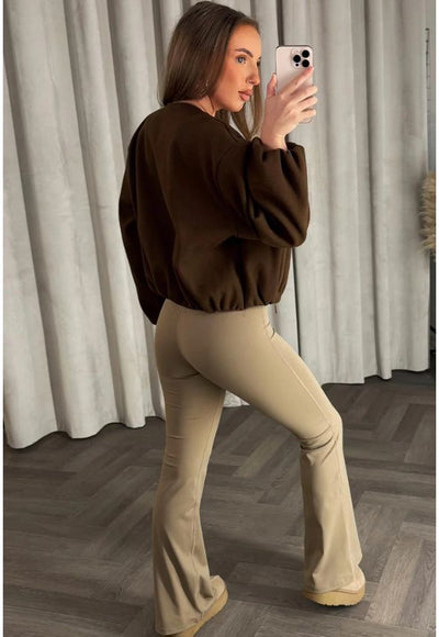 Soft Bomber Jacket Brown