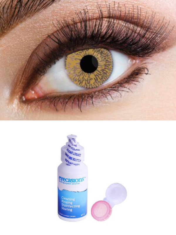 Cosmetic contact lenses 30 Day – One Tone Hazel Tint