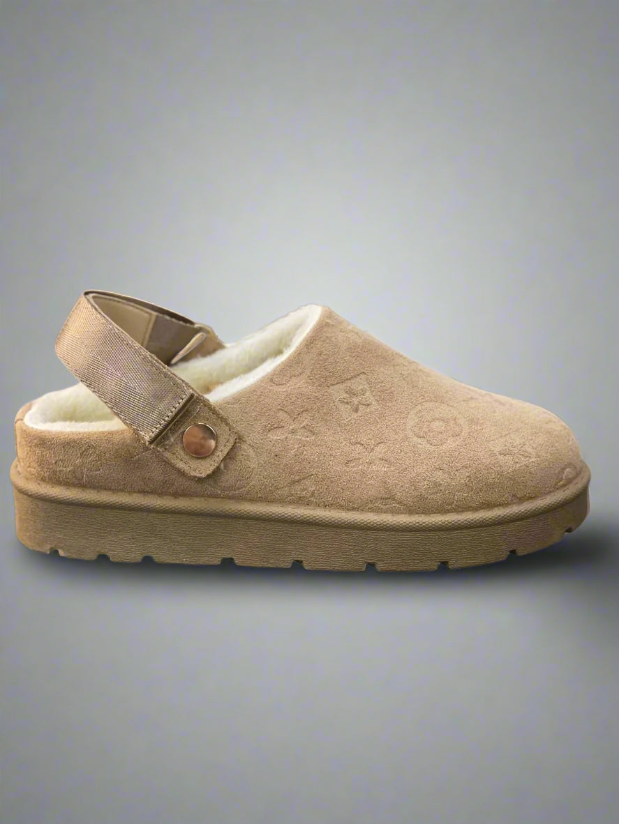 Mule Strap Slippers- Beige