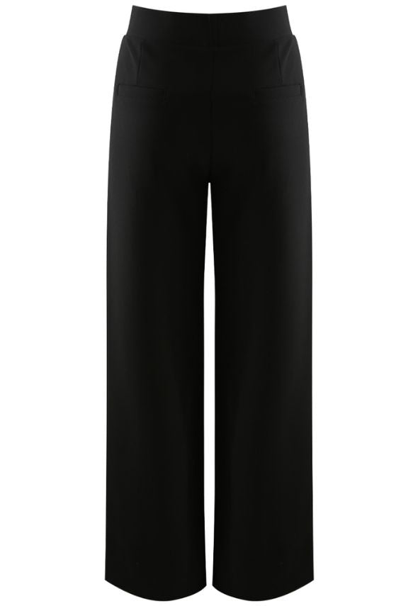 Chain Trim High Waist Wide Leg Trouser