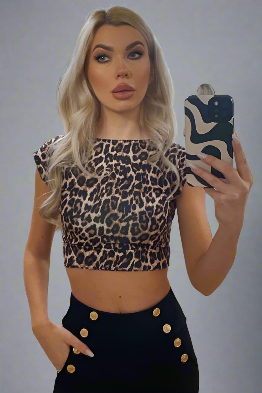 Leopard Print Sleeveless Top