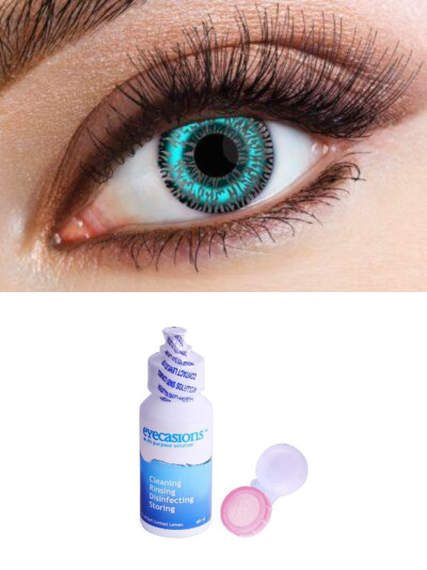 Cosmetic contact lenses 30 Day – Two Tone Aqua