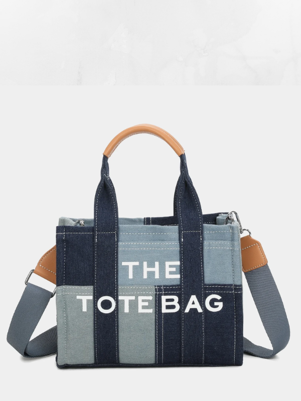 Denim Patch work Tote Bag