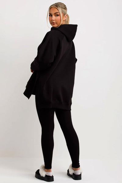 Hoodie And Leggings Set Black