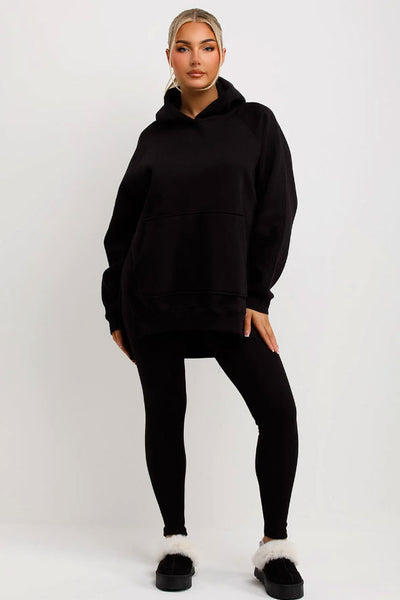 Hoodie And Leggings Set Black