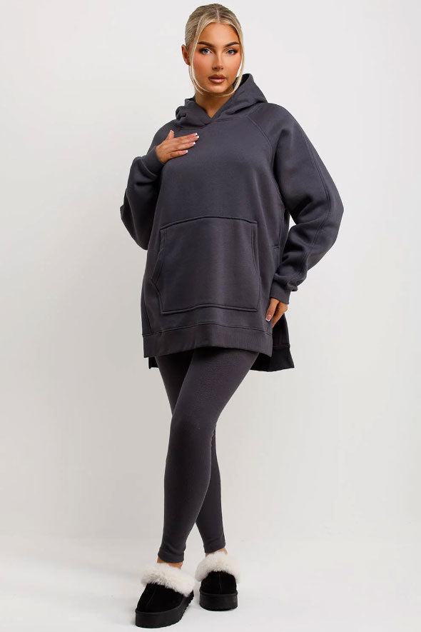 Hoodie And Leggings Set Charcoal