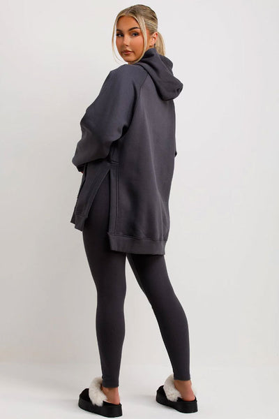 Hoodie And Leggings Set Charcoal