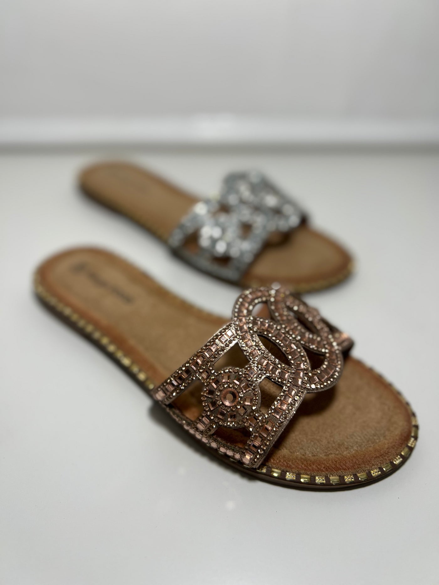 Rose Flip flop jewelled sandal