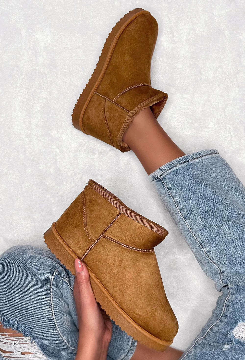 Keeping You Warm Tan Faux Fur Lined Boot