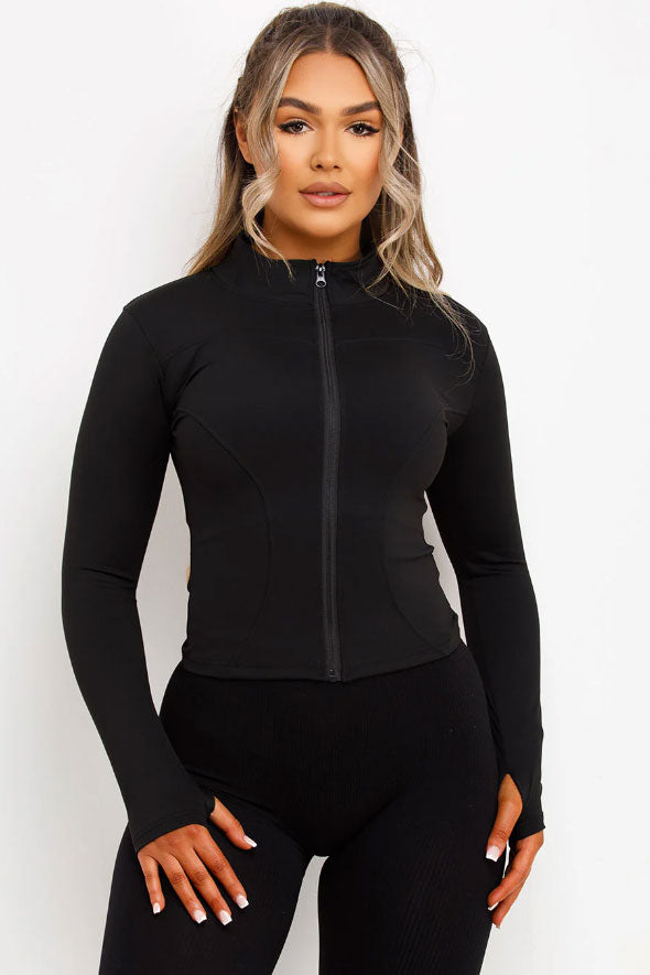 Sculpt Sports Gym Jacket Black