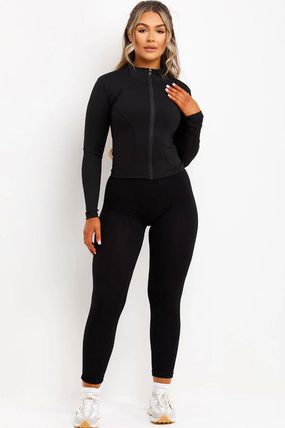 Sculpt Sports Gym Jacket Black