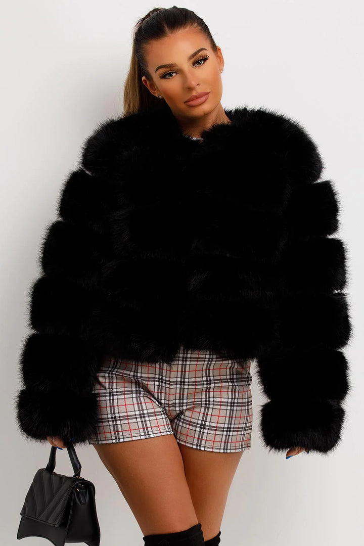 Faux fur coat bubble discount
