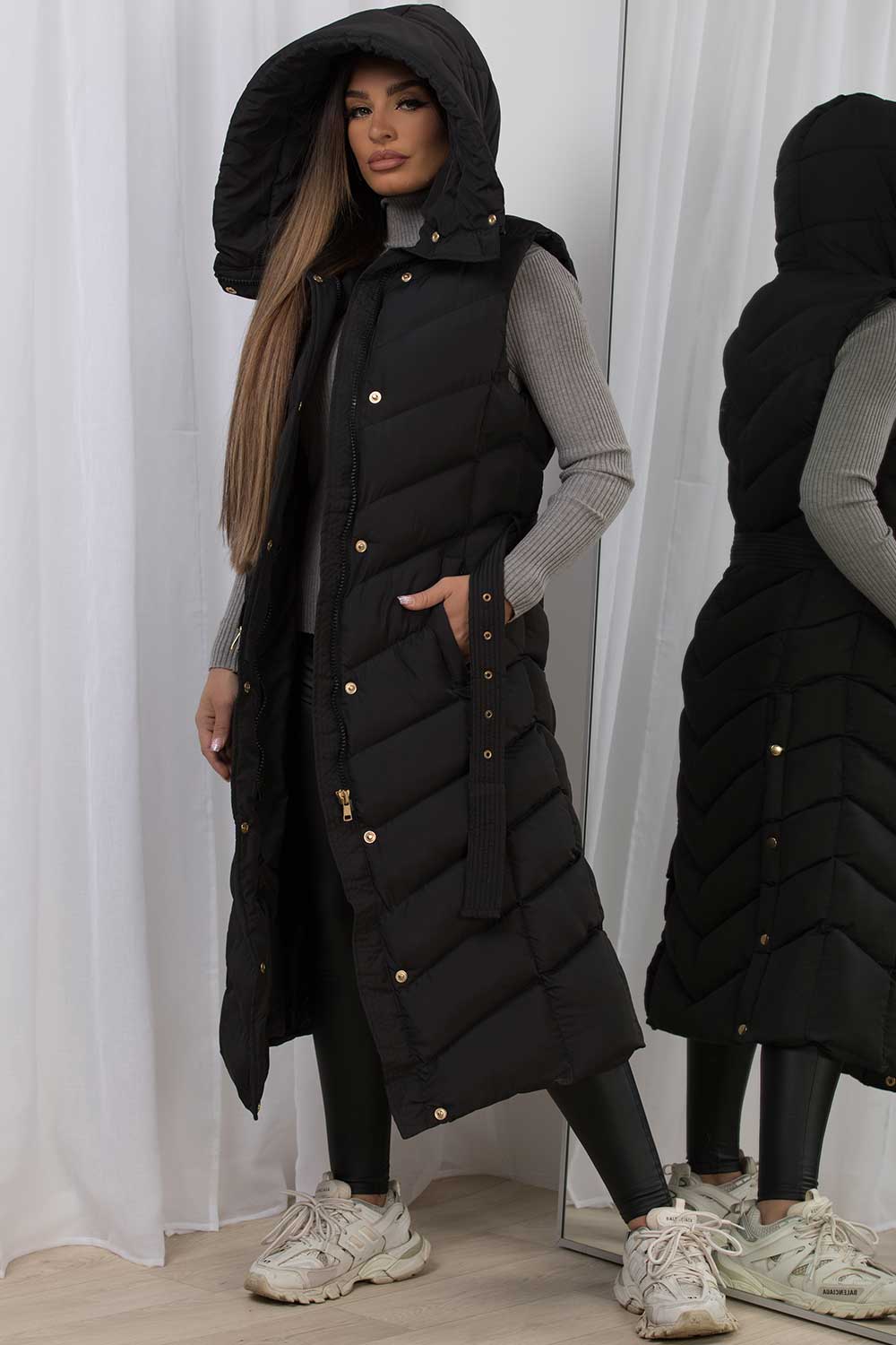 Long gilet coat online