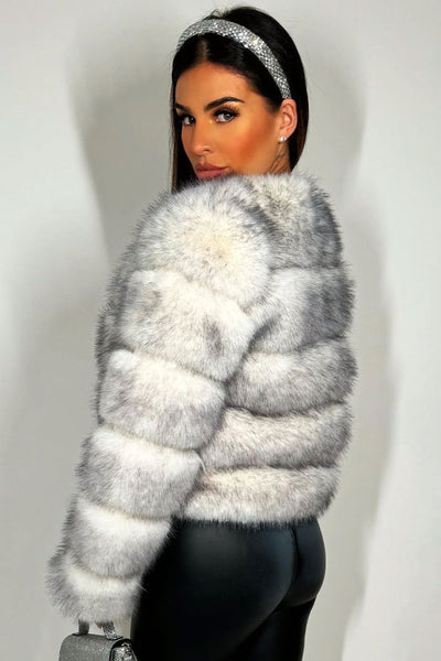 Faux Fur Bubble Coat Snow White