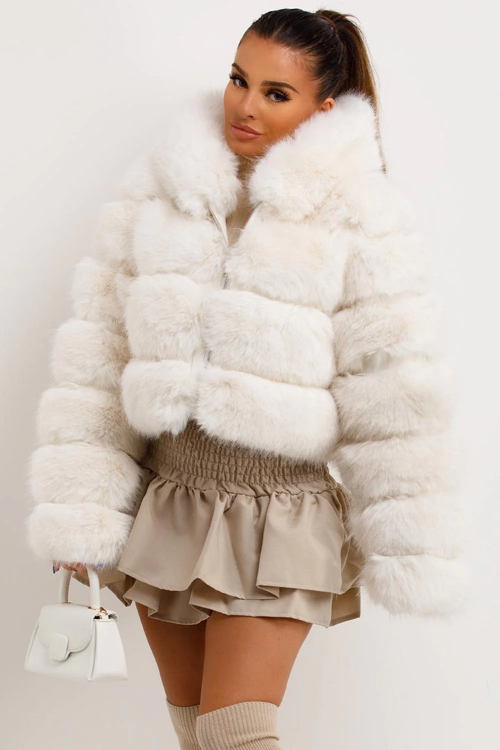 Cheap long fur coat online
