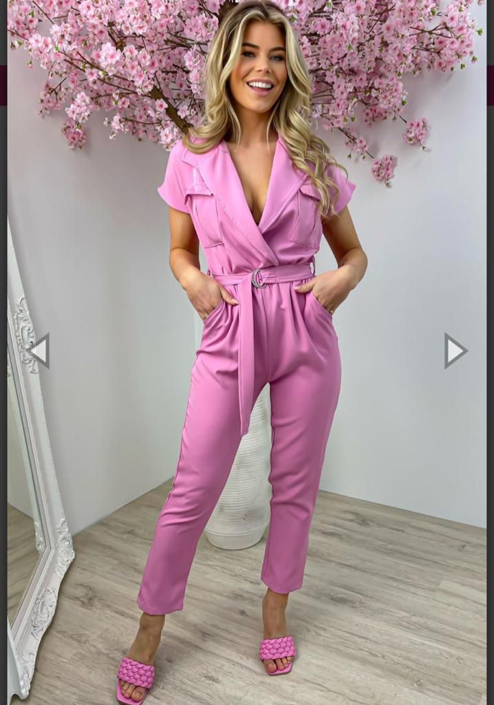 Pink Belted Play Suit