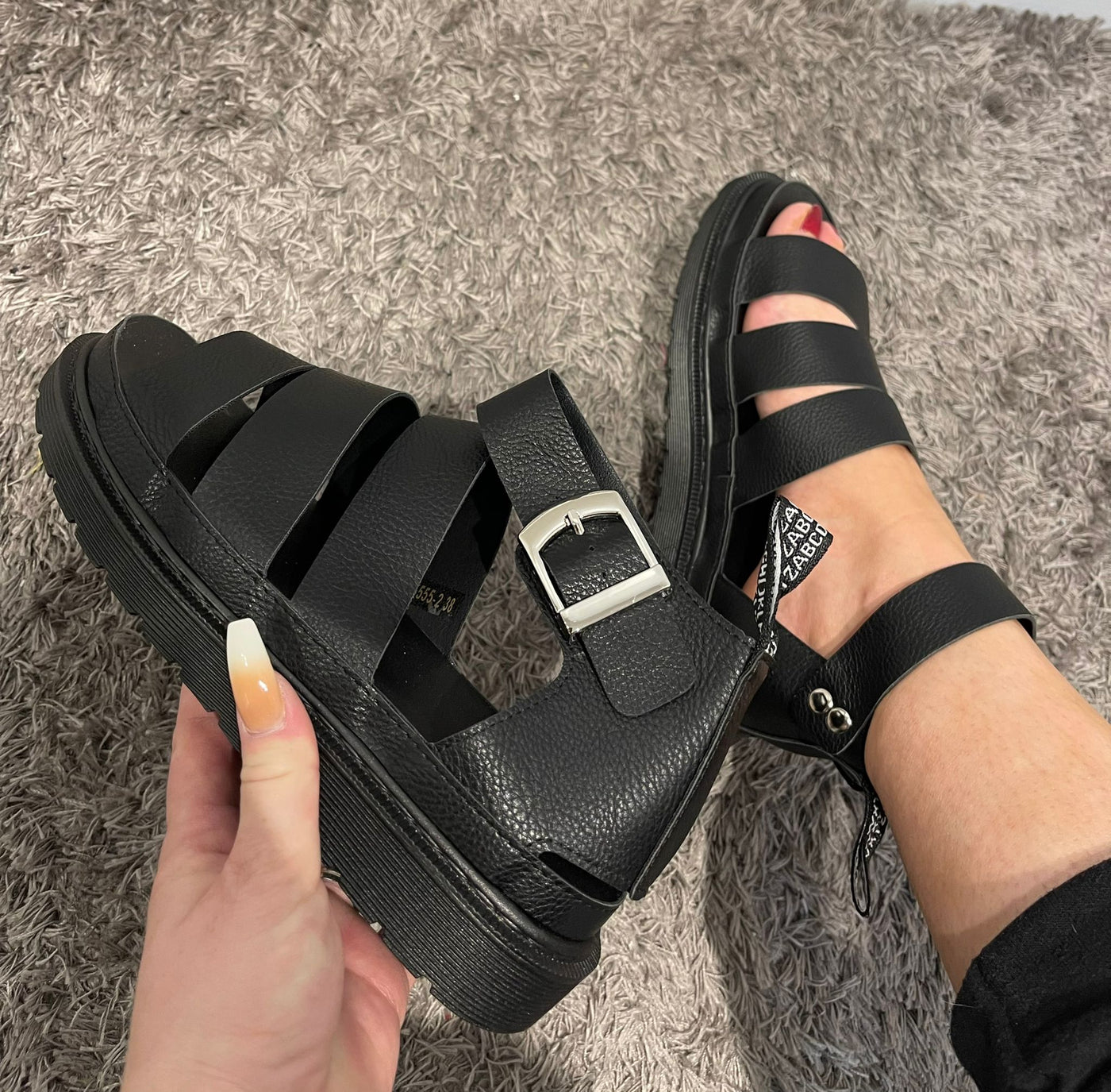 chunky adjustable strap sandal