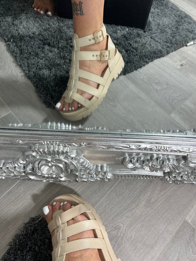 OAT CHUNKY ADJUSTABLE STRAP GLADIATOR SANDAL