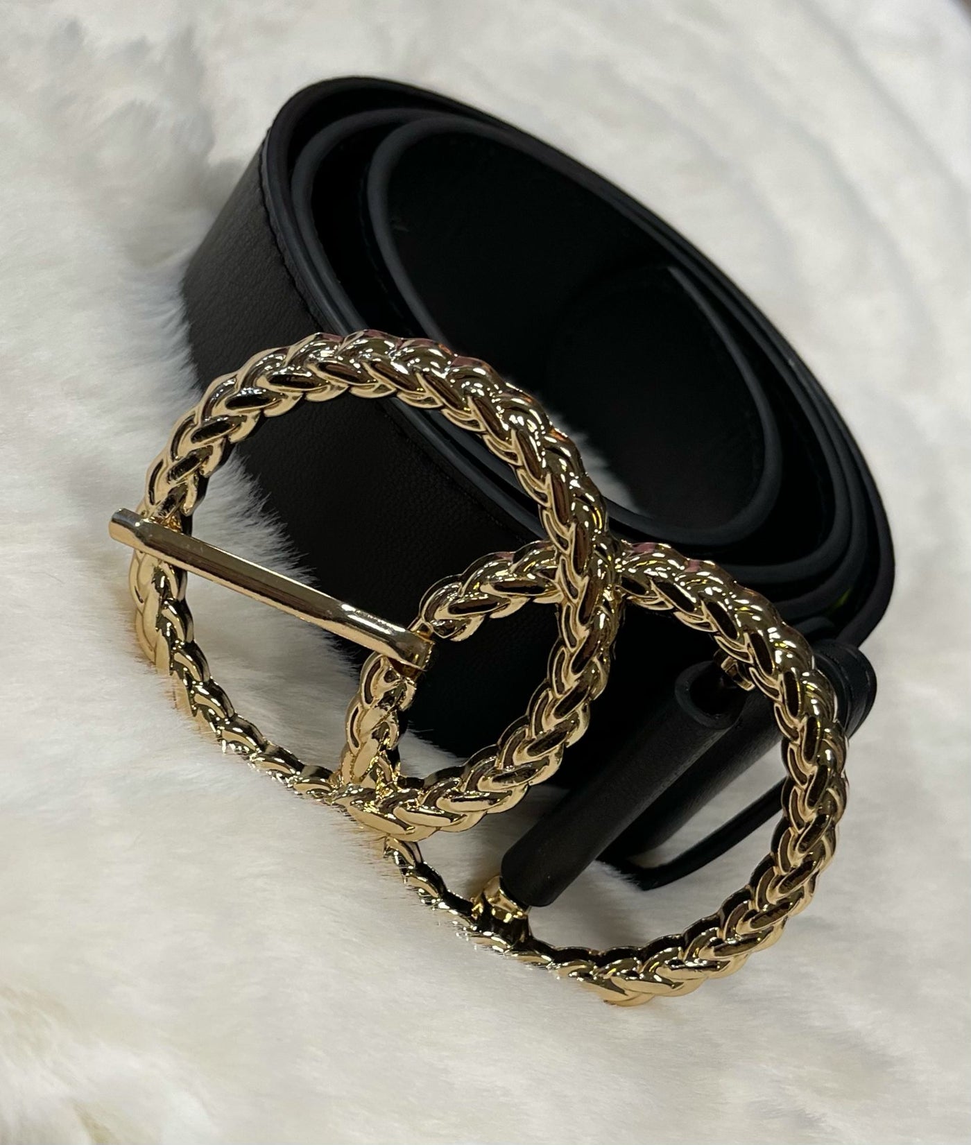 Double O waven ring belt