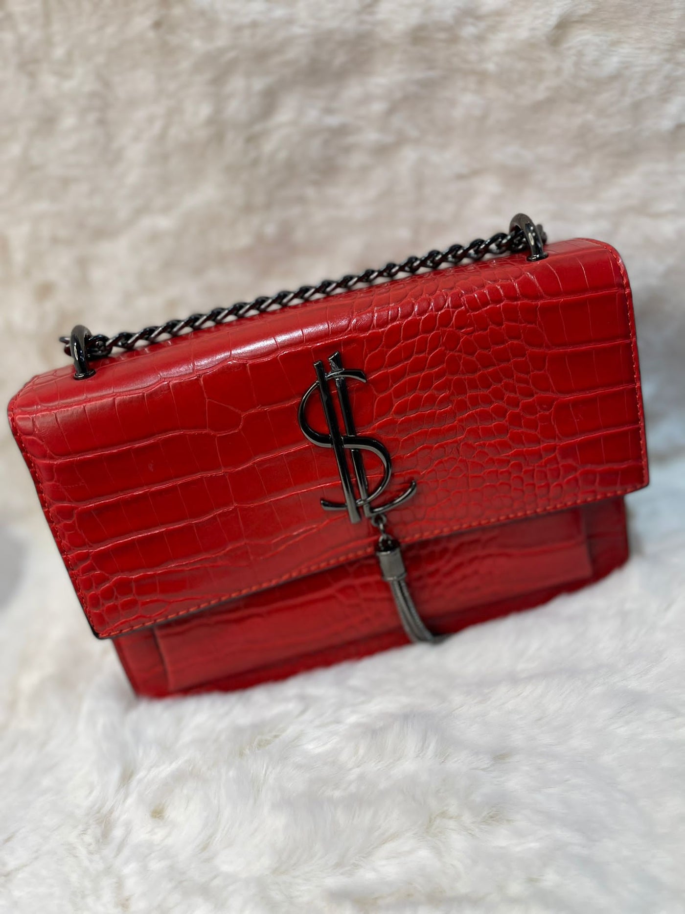 Red ISL detail cross over bag